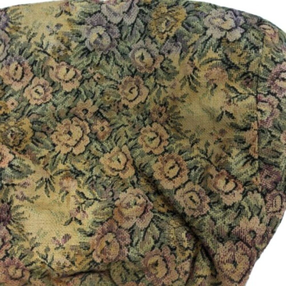 Vintage granny style carpet tapestry floral print purse bag - Picture 5 of 7